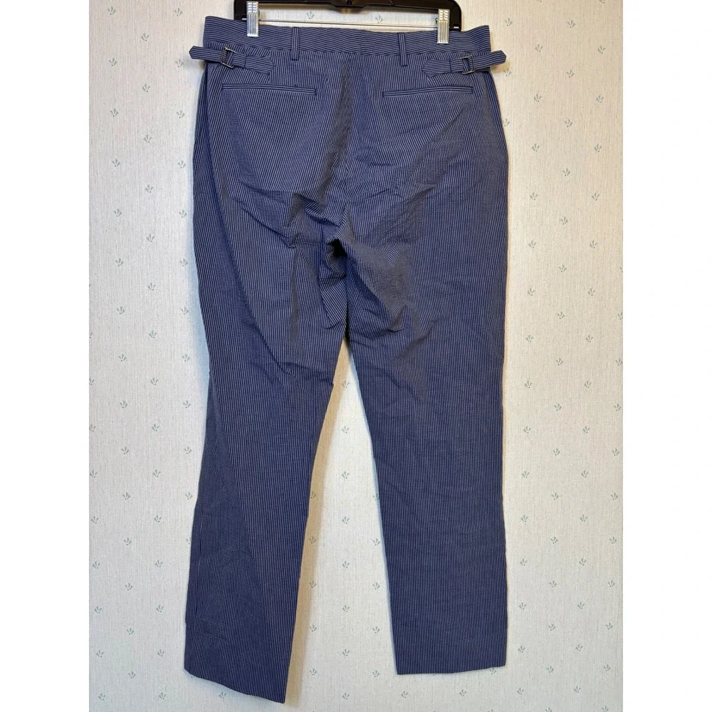 Bonobos Profilo Italia Seersucker Slim Fit Pants 33 Blue Stripe Preppy Nautical
